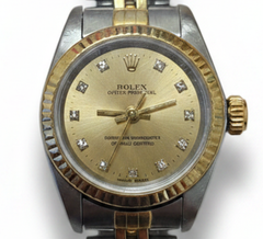 1991 LADIES ROLEX OYSTER PERPETUAL TWO TONE DIAMOND DIAL JUBILEE 24MM REF Authenticity Guaranteed
