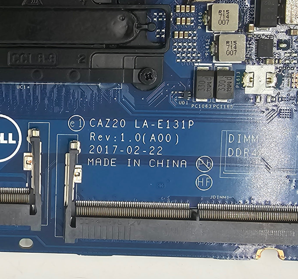 Dell OEM Latitude 7480 Motherboard System Board i7 2.6GHz - Thunderbolt 3 - 0FFTYF / 4GTKN