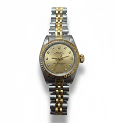 1991 LADIES ROLEX OYSTER PERPETUAL TWO TONE DIAMOND DIAL JUBILEE 24MM REF Authenticity Guaranteed