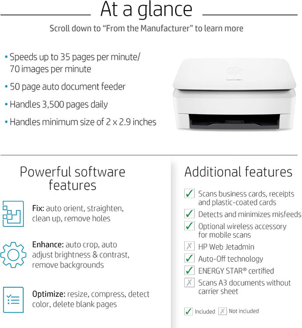 HP ScanJet Pro 3000 s3 Sheet-feed Scanner - Used - excellent condition.