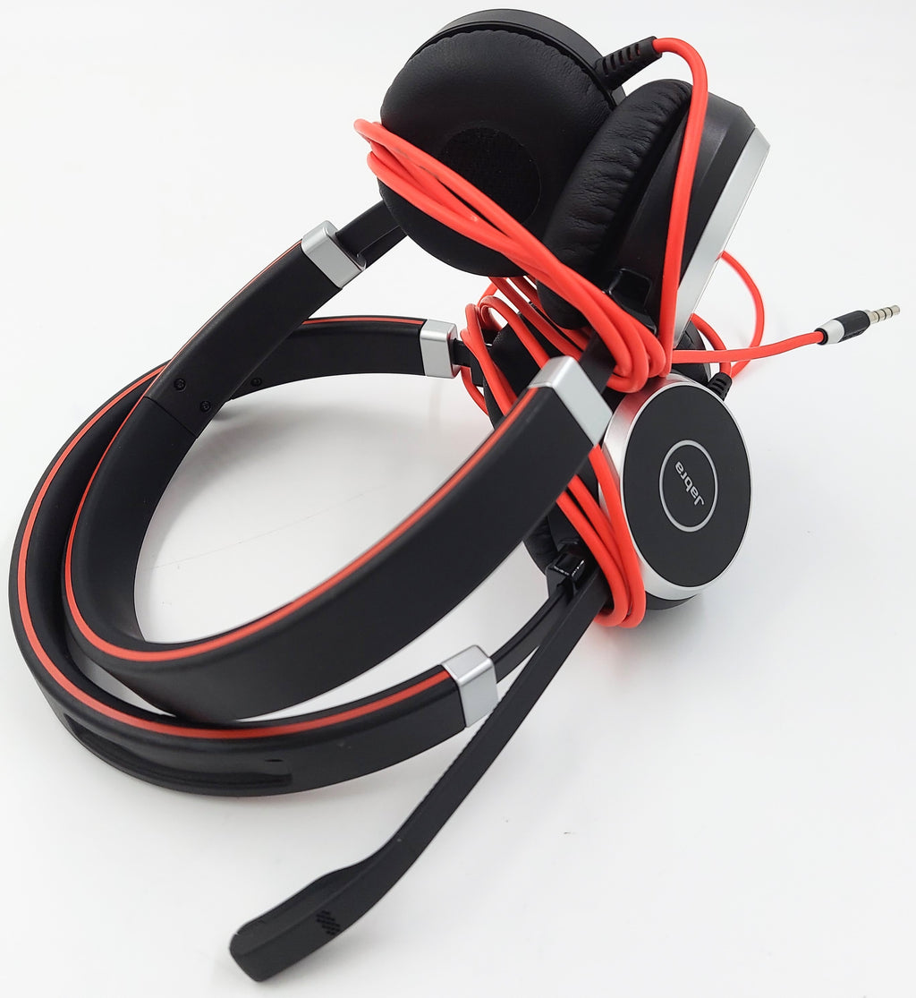 Lot of 2 Jabra Evolve 40 Stereo USB Corded Headset HSC017 6399-823-109 *NO CONTROLLER*
