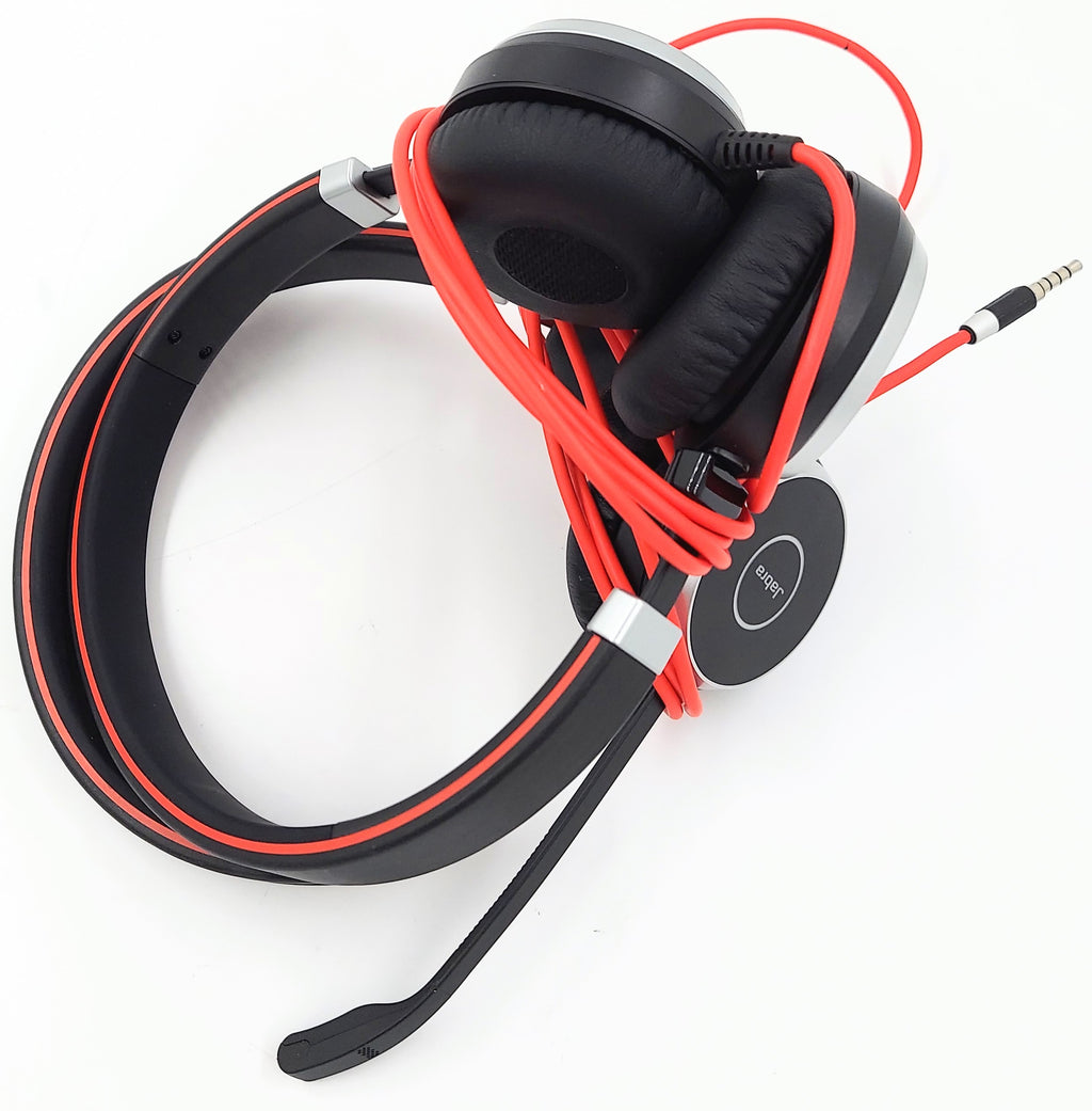Lot of 2 Jabra Evolve 40 Stereo USB Corded Headset HSC017 6399-823-109 *NO CONTROLLER*