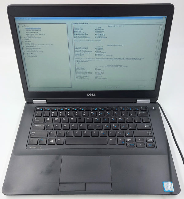 Dell Latitude E5470 i5-6300U 14.1" Laptop - 8GB RAM 256GB SSD - Win 10 Pro