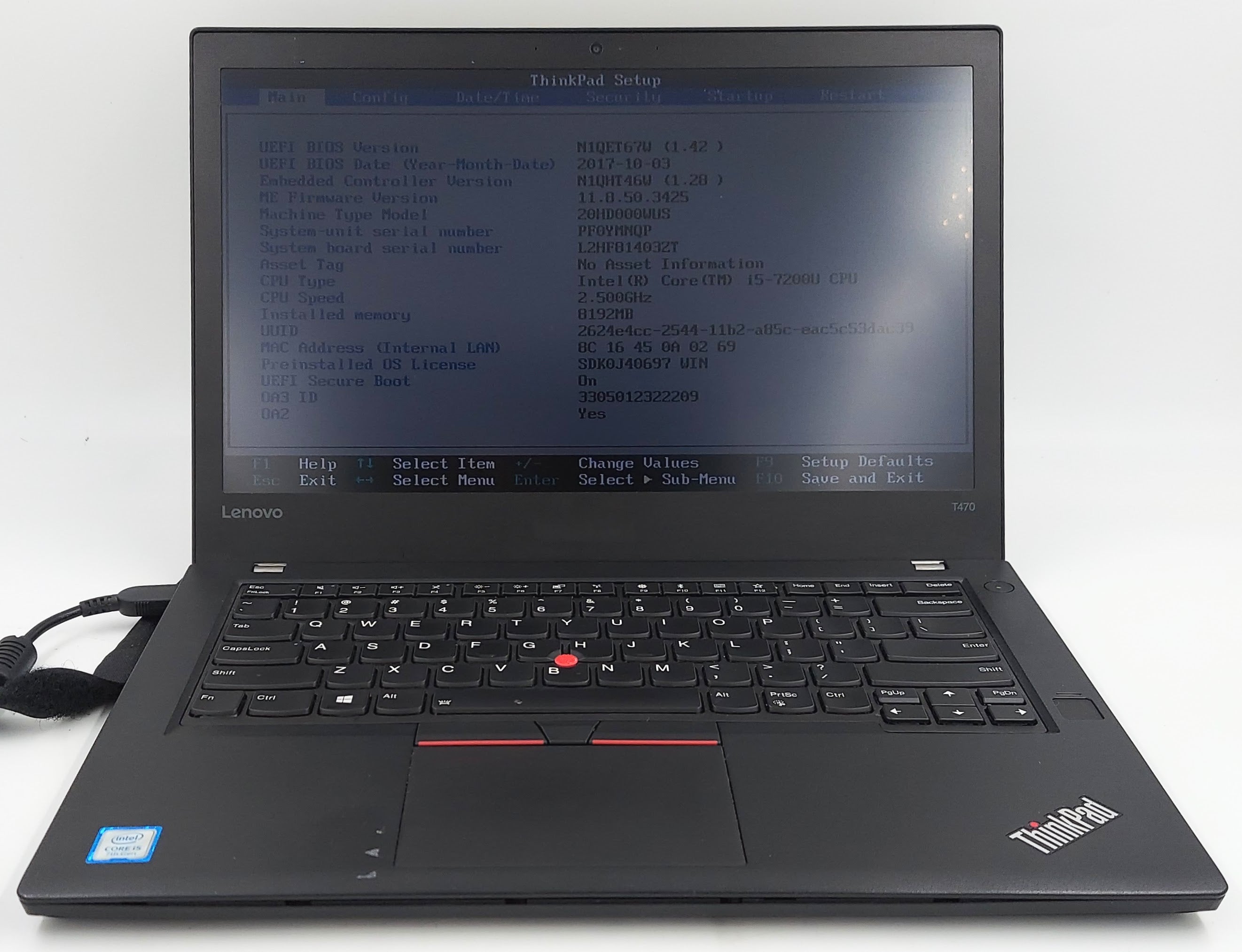 Lenovo Thinkpad T470 i5-6200U 2.5GHz Laptop - 8GB RAM 256GB SSD - Win 10 Pro B Condition