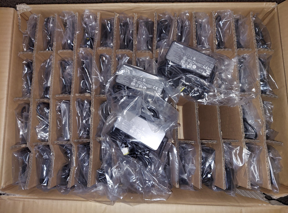 NEW Lot of 52 Lenovo ThinkPad 45W OEM Yellow Tip Adapters